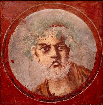 Fresko Porträt eines alten Mannes, Pompeji, Casa del Citarista, Archäologisches Museum Neapel