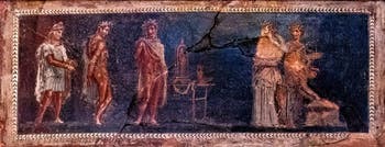 Fresko Orestes und Pylades vor Iphigenie, Herculaneum, Archäologisches Museum Neapel