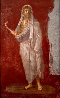 Saturn-Fresko, Pompeji, Casa dei Dioskuren, Archäologisches Museum von Neapel