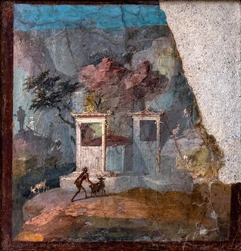 Fresko Opferung eines Widders, Pompeji, Archäologisches Museum Neapel