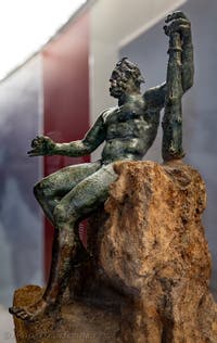 Herkules Epitrapezios beim Bankett, Pompeji, Archäologisches Museum von Neapel in Italien