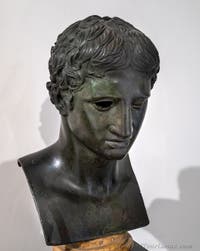 Herkuleskopf, Villa dei Papiri, Herculaneum, Archäologisches Museum von Neapel in Italien