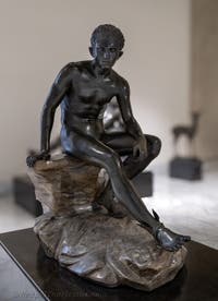 Hermes in Ruhe, Villa dei Papiri, Herculaneum, Archäologisches Museum von Neapel in Italien
