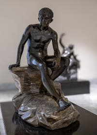 Hermes in Ruhe, Villa dei Papiri, Herculaneum, Archäologisches Museum von Neapel in Italien