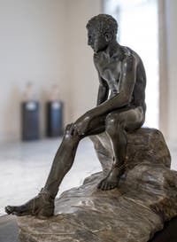 Hermes in Ruhe, Villa dei Papiri, Herculaneum, Archäologisches Museum von Neapel in Italien