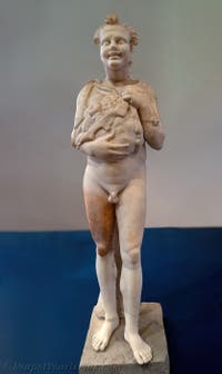 Junger Satyr mit Früchten, Casa del Poeta Tragico, Pompeji, Archäologisches Museum von Neapel, Italien