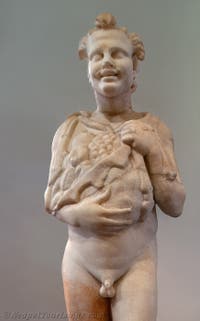 Junger Satyr mit Früchten, Casa del Poeta Tragico, Pompeji, Archäologisches Museum von Neapel, Italien