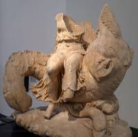 Nereide auf einem Seepferdchen, Formia, Archäologisches Museum von Neapel in Italien