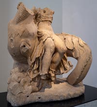 Nereide auf einem Seepferdchen, Formia, Archäologisches Museum von Neapel in Italien