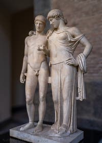 Orestes und Elektra, Serapis-Tempel, Pozzuoli, Archäologisches Museum von Neapel in Italien