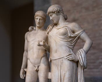 Orestes und Elektra, Serapis-Tempel, Pozzuoli, Archäologisches Museum von Neapel in Italien