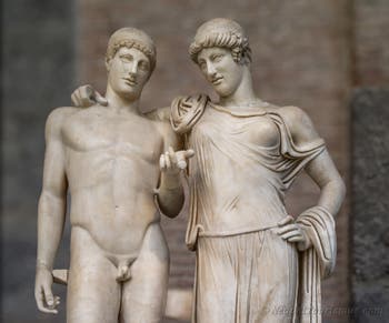 Orestes und Elektra, Serapis-Tempel, Pozzuoli, Archäologisches Museum von Neapel in Italien