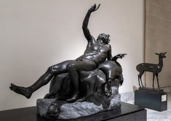 Betrunkener Satyr, Villa dei Papiri, Herculaneum, Archäologisches Museum von Neapel in Italien