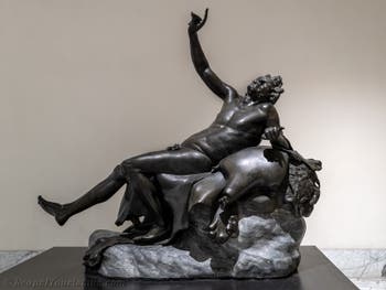 Betrunkener Satyr, Villa dei Papiri, Herculaneum, Archäologisches Museum von Neapel in Italien