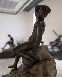 Schlafender Satyr, Villa dei Papiri, Herculaneum, Archäologisches Museum von Neapel in Italien