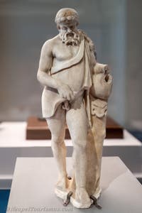 Satyr als Brunnenfigur, Casa del Granduca, Pompeji, Archäologisches Museum von Neapel in Italien