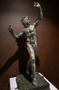 Tanzender Satyr, Casa del Fauno, Pompeji, Archäologisches Museum von Neapel in Italien