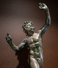 Tanzender Satyr, Casa del Fauno, Pompeji, Archäologisches Museum von Neapel in Italien