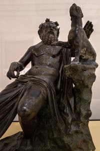 Alter Satyr als Brunnenfigur, Villa dei Papiri, Herculaneum, Archäologisches Museum von Neapel in Italien
