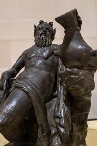 Alter Satyr als Brunnenfigur, Villa dei Papiri, Herculaneum, Archäologisches Museum von Neapel in Italien