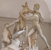Der Farnese-Stier und die Qualen der Dirke, Farnese-Sammlung, Archäologisches Museum von Neapel in Italien