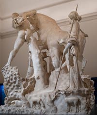 Der Farnese-Stier und die Qualen der Dirke, Farnese-Sammlung, Archäologisches Museum von Neapel in Italien