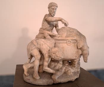 Die Zubereitung des Wildschweins, Pompeji, Farnese-Sammlung, Archäologisches Museum von Neapel, Italien