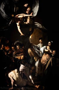 Caravaggio, die sieben Werke der Barmherzigkeit, Pio Monte della Misericordia in Neapel, Italien