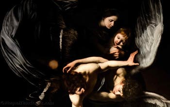 Caravaggio, die sieben Werke der Barmherzigkeit, Pio Monte della Misericordia in Neapel, Italien