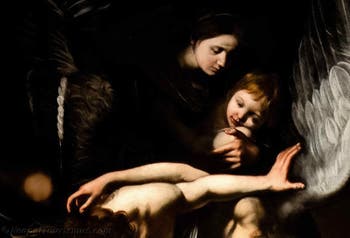 Caravaggio, die sieben Werke der Barmherzigkeit, Pio Monte della Misericordia in Neapel, Italien