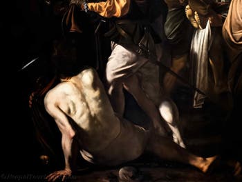 Caravaggio, die sieben Werke der Barmherzigkeit, Pio Monte della Misericordia in Neapel, Italien