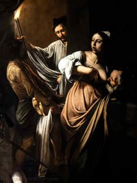 Caravaggio, die sieben Werke der Barmherzigkeit, Pio Monte della Misericordia in Neapel, Italien